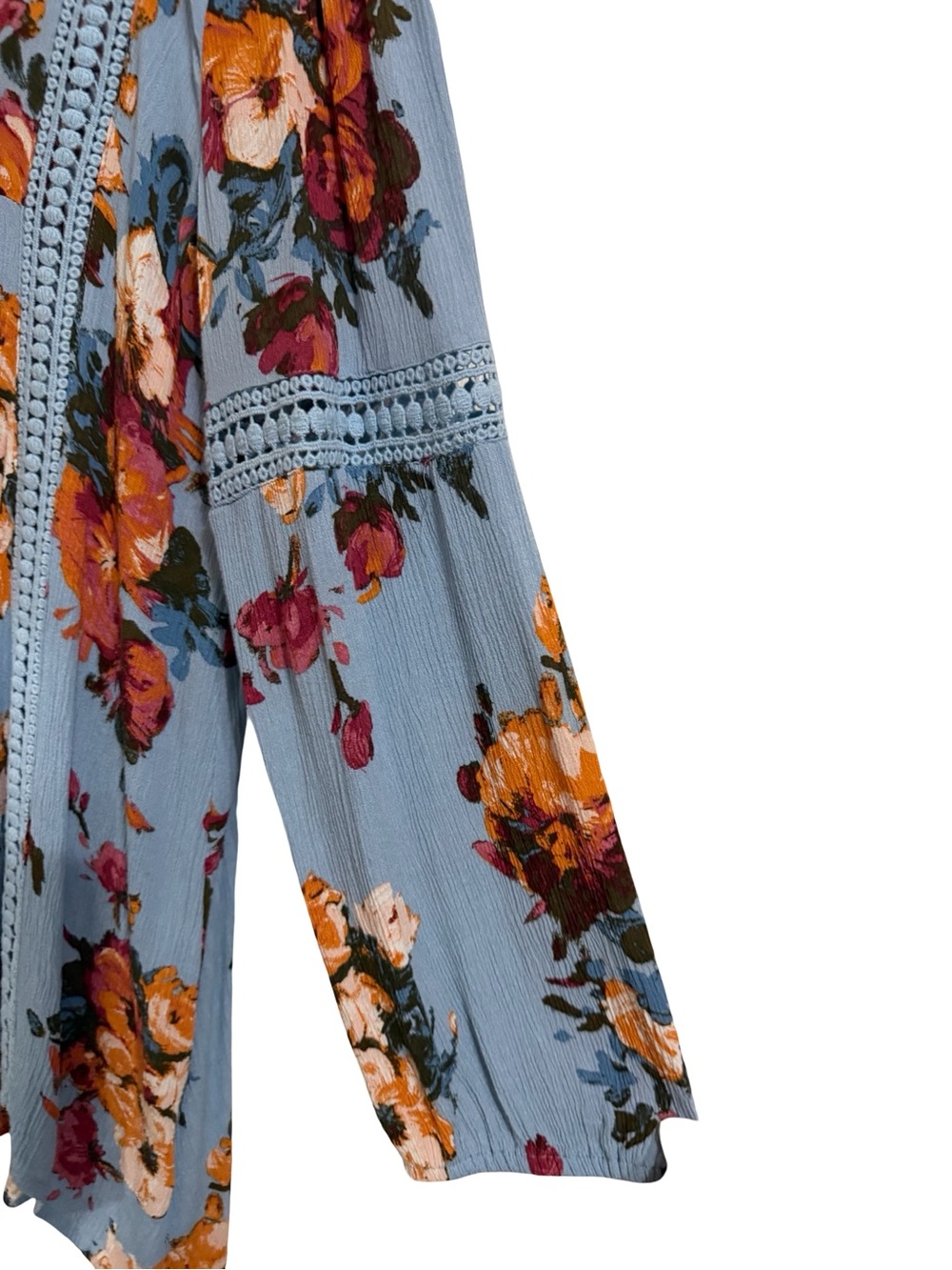 Blu Pepper Blue Floral Lace-Trim Tunic - Picture 3 of 3